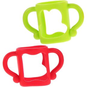 YARNOW 2pcs Silicone Bottle Handles for Narrow Bottles Ergonomic Lightweight Easy to Clean for Feeding