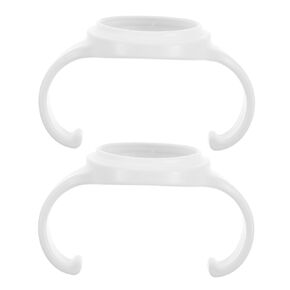 SUPVOX Feeding Bottle Handle Grip Anti-Scald 2 Pack Pp/TPE Lightweight Compact for Baby Feeding