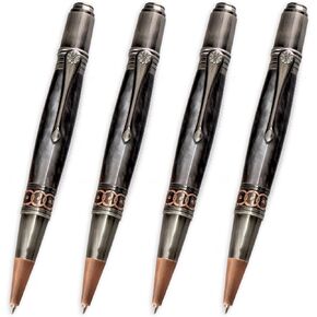Da Vinci Twist Pen Kit - نحاس الورد العتيقة والسلاح البوليش ، 4 عبوات