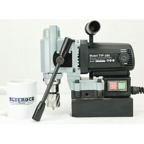 TYP-28A Mag Drill BLUEROCK Tools MINI Magnetic Drill Typhoon Small Mag Annular