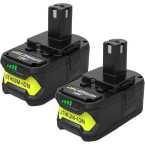 2-Pack 8.0Ah High Capacity Replacement for Ryobi 18V Battery, Compatible with Ryobi 18 Volt Lithium ion Battery P108 P107 P105 P104 P103 P102 Cordless Tools(Green)