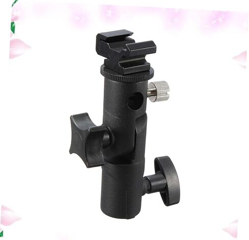 NUOBESTY 2PCS Metal Flash Stand Bracket with Umbrella Mount DSLR Camera Flash Holder Compatible with Standard Shoe Mount and Video LED Lights in Kuwait