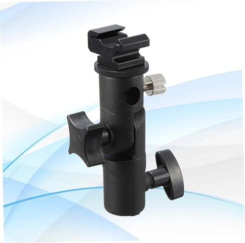 NUOBESTY 2PCS Metal Flash Stand Bracket with Umbrella Mount DSLR Camera Flash Holder Compatible with Standard Shoe Mount and Video LED Lights in Kuwait