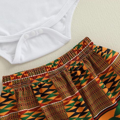 Toddler Baby Girl Dashiki Ankara Clothes Short Sleeve Heart Embroidery Romper Elastic Waist African Skirt Set 3Pcs in Saudi Arabia
