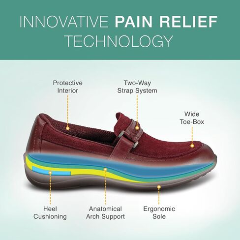Orthofeet Women's Orthopedic Leather Chelsea Loafer in Saudi Arabia