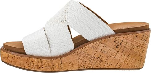Corkys Footwear Women's Golden Hour Wedge Sandals with 2.5-Inch Heel - Comfort-Enhancing EVA Insoles, All-day wear, and Stylish Raffia Straps With Cutouts in Saudi Arabia