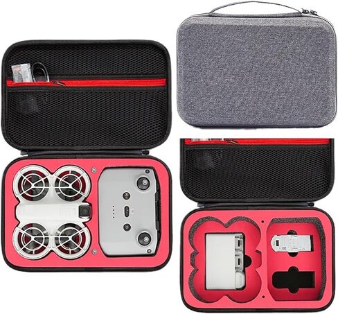 Storage Bag Mini Portable Handbag Outdoor Travel Carrying Case Compatible For DJI RC N3 Neo Controller Drone Accessories(Black black) in Saudi Arabia
