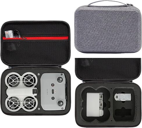 Storage Bag Mini Portable Handbag Outdoor Travel Carrying Case Compatible For DJI RC N3 Neo Controller Drone Accessories(Black black) in Saudi Arabia