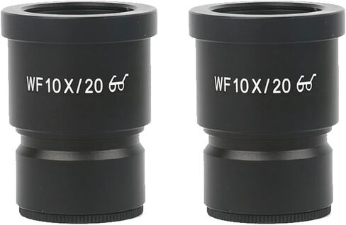 زوج واحد WF10X WF15X WF20X WF25X WF30X EYEPIECE لمجهر المجهر الاستريو واسع 20 مم 15 مم 10 مم 9 مم WF10X/20 نقطة العين العالية (WF10X-20) in Kuwait