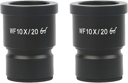 زوج واحد WF10X WF15X WF20X WF25X WF30X EYEPIECE لمجهر المجهر الاستريو واسع 20 مم 15 مم 10 مم 9 مم WF10X/20 نقطة العين العالية (WF10X-20) in Kuwait