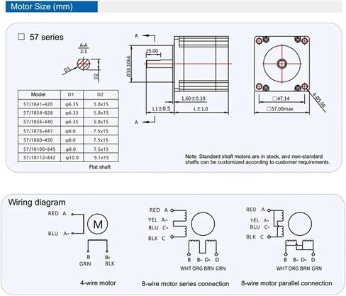 57J1876-447 Stepper Motor NEMA23 Holding TQ 2NM 4.7A وظيفة تنظيم السرعة بدون خطوة للمحرك ماكينة قطع التحكم العددية المحوسبة in Saudi Arabia