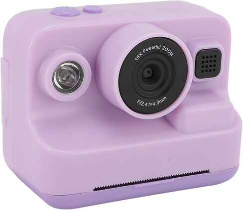 ZJchao Digital Instant Print Camera High Resolution 1080P Video Camera Portable MP3 Player for Travel 2000mAh Battery 5 Game Modes (Purple) in Saudi Arabia