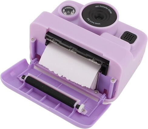 ZJchao Digital Instant Print Camera High Resolution 1080P Video Camera Portable MP3 Player for Travel 2000mAh Battery 5 Game Modes (Purple) in Saudi Arabia