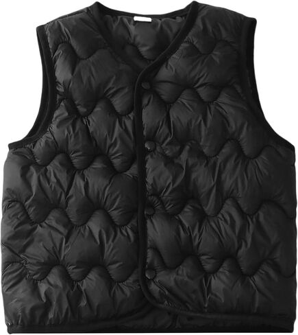Happy Cherry Girls Puffer Vest Kids Water Resistant Jacket Sleeveless V-neck Windproof Thin Lightweight Outerwear Gilet in Saudi Arabia