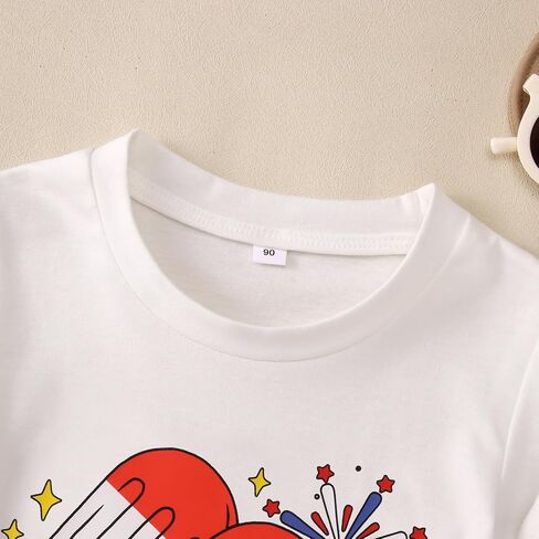 4th of July Shirt Toddler Boys Girls American Flag Popsicle T-Shirts Kids Patriotic Tee Graphic Short Sleeve Tops in Saudi Arabia