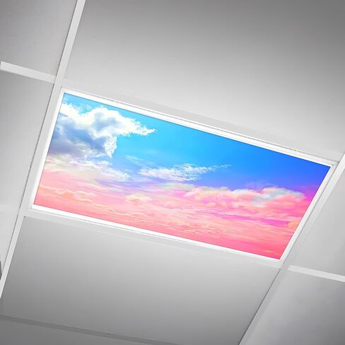 Fluorescent Light Covers for Ceiling Lights -Magnetic Cloud Cover for Fluorescent Or LED Fixture 2ft x 4ft Classroom,Home,Office Decoration Filters Overhead Lighting-Three giraffes in Saudi Arabia