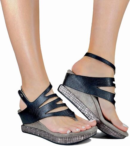 Modzori Grace 1 Women's Reversible Mid-wedge Sandals with Adjustable Ankle Strap in Saudi Arabia