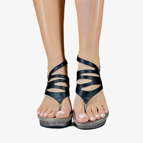 Modzori Grace 1 Women's Reversible Mid-wedge Sandals with Adjustable Ankle Strap in Saudi Arabia