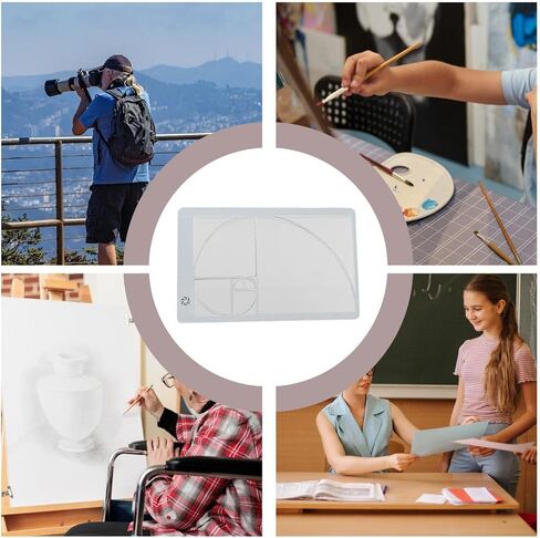 Golden Ratio Tool - Compact Lightweight Artist Viewfinder - Classic View Finder Camcorder Viewfinders for Professional Creators in Saudi Arabia