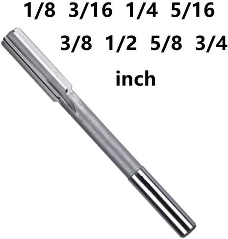 HSS Machine Reamer H7 1/8 3/16 1/4 5/16 3/8 1/2 5/8 3/4 inch Straight Shank Chuck Milling Reamer 3.175mm((3I8-1I2-5I8-3I4) 4p) in Saudi Arabia