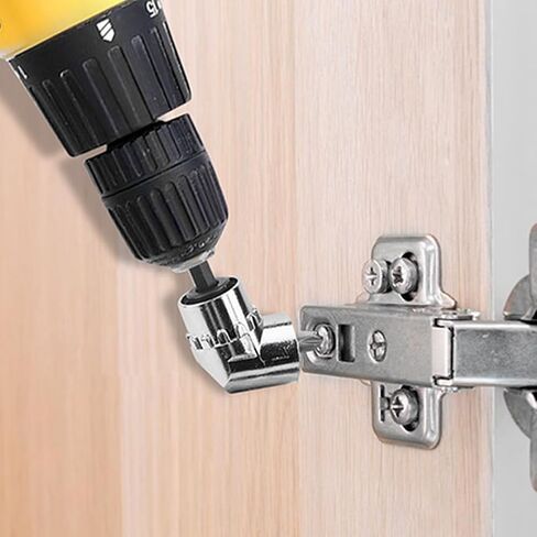 Right Angle Head Drill Driver Extension Bit, 105 Degree Drill Adapter, Quick Release Right Angle Adapter with Magnetizer High Torque Magnetic Bit (Color:Short) in Saudi Arabia