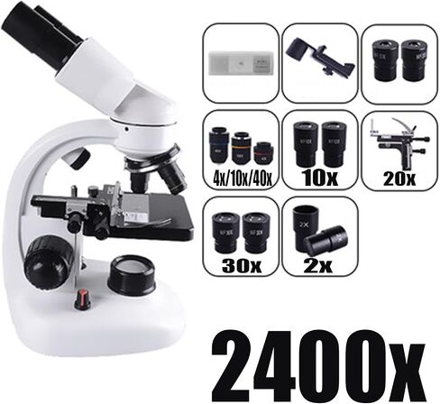 مجموعة مختبر الأطفال الطالب المجهر (الحجم: 2400x و Probe 50) (800x) in Kuwait
