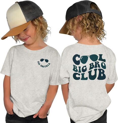 Big Brother Shirt for Toddler Baby Boys Cool Big Bro Club T-Shirt Kids Promoted Big Brother Announcement Outfit in Saudi Arabia