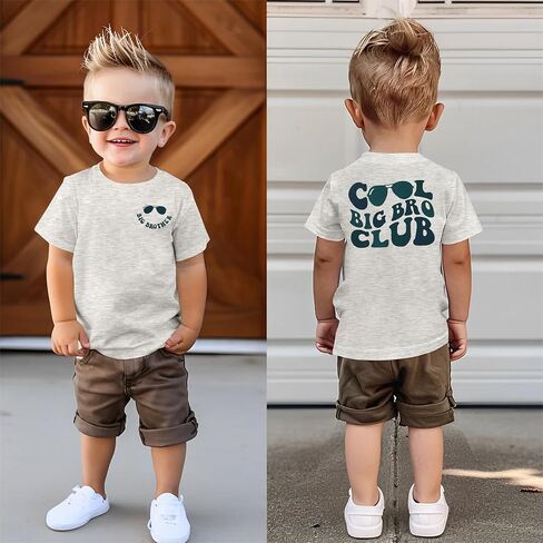 Big Brother Shirt for Toddler Baby Boys Cool Big Bro Club T-Shirt Kids Promoted Big Brother Announcement Outfit in Saudi Arabia