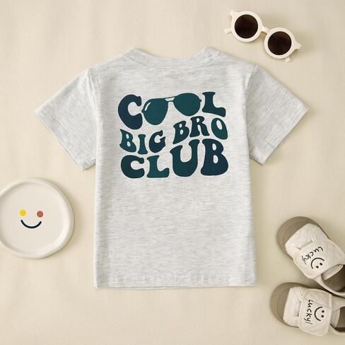 Big Brother Shirt for Toddler Baby Boys Cool Big Bro Club T-Shirt Kids Promoted Big Brother Announcement Outfit in Saudi Arabia