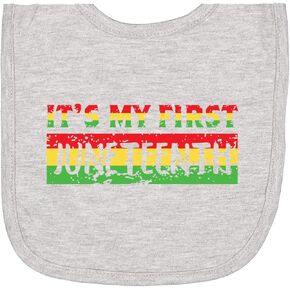 inktastic It's My First Juneteenth Red, Yellow, and Green Newborn Bib