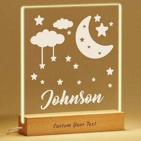 Voryusmer Mothers Day Gifts for Grandma Mom - Customized Birth Month Flower with Names - Engraved Mothers Garden Night Light - Personalized Grandma Gifts from Grandkids