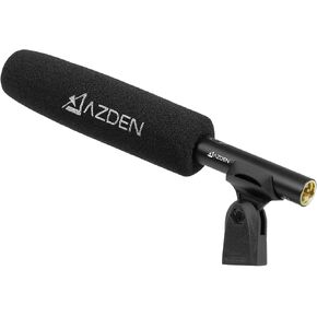 AZDEN SGM-250H Professional Hypercardioid XLR Shotgun Microphone with Switchable Low-Cut Filter for Video Production and Voice Recording