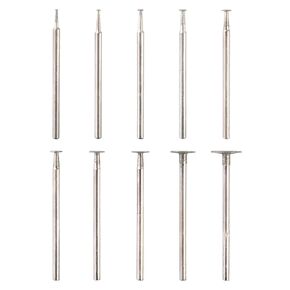 AM ARROWMAX 10pcs T Shape Diamond Burr - 3/32'' Shank Mini Channel Cutting Burs Diamond Mounted Stone Carving Bits for Rotary Tools Includes Dremel