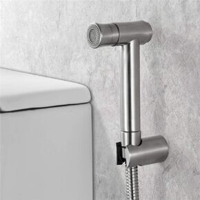 Toilet HandheldSpray Kit 304 Stainless Steel - Spray Gun Set Stainless Steel Brushed Press-Free Spray Gun with 1.5 m Hose Wall Mounted