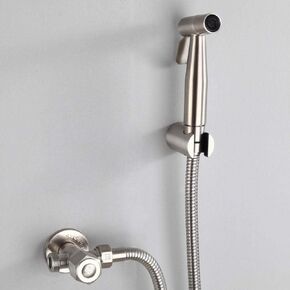 Toilet Handheld Showers Muslim Cloth Diaper Sprayer Compatible with Rear Washing - 304 Stainless SteelSpray Gun SetSpray Head Bathroom SetToilet Companion Wall Mount
