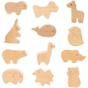 12pcs درج حيوان لطيف يسحب مقابض خزانة غير تقليدية لصبي الفتاة غرفة الأثاث الطبيعي على شكل حيوانات.