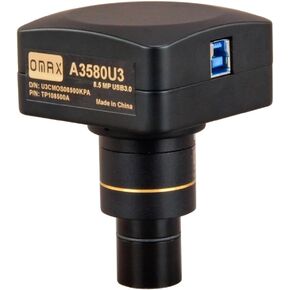 OMAX 8MP USB3.0 Digital Camera for Microscope with 0.01mm Calibration Slide (Windows/Mac/Linux)