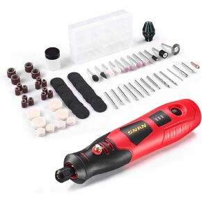 SNAN Cordless Rotary Tool Kit,1500mAh with 80 Accessories 3.7V Li-ion,Mini Portable Rotary Tool, USB Charging, for Delicate & Light DIY Small Projects