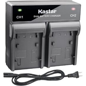 Kastar Fast Dual Charger for Canon BP-970 BP-945 BP-975 and ES300V ES410V ES420V ES520A ES4000 ES5000 ES6000 ES6500V ES7000ES ES7000V ES8000V ES8100V ES8200V ES8400V ES8600 FV1 G10 G10Hi G15Hi G20Hi