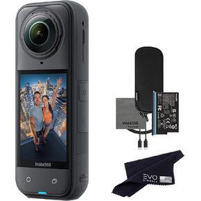 Insta360 X5 - Waterproof 360 Action Camera with 1/1.28" Sensors, 8K 360 HDR Video, 72MP Photo, 4K60fps Single-Lens, Enhanced Low Light Performance, User-Replaceable Upgraded Lenses, 2.5" Touchscreen