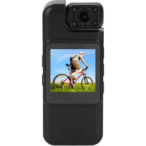 ciciglow Body Worn Camera, 4K Body Video Camera with Clip, 180 Degree Rotatable Lens, Small Portable Wearable Camcorder with 1.54 Inch Color Screen, Motion Detection, Loop Recording