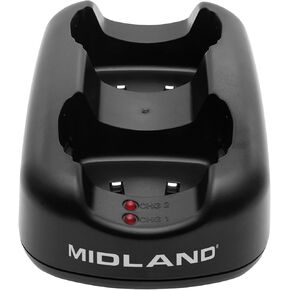 Midland® - AVP21 Dual Desktop Charger for LXT Series Two-Way Radios LXT600 LXT630 LXT650 with AC Wall Adaptor - Walkie Talkie Charging Station