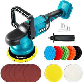 IRONFIST Cordless Car Polisher, 6inch Brushless Buffer Orbital Portable Polishing Waxer Machine with 6 speeds 750-6800RPM, Compatible with MAKITA BL 18V Batteries (Battery Not Include)
