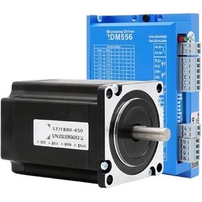1pcs Stepper Motor 57J1880 and 2DM556 Driver Computerized Numerical Control Machine Control Unit 60VDC Tq 2.2Nm 1.8degree Microstep 25000