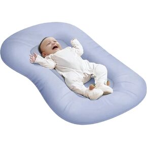 Baby Lounger - Fit Snuggle Me Lounger, 0-18 Months, Ideal for Home & Travel, Soft Cotton, Newborn Babies Essentials Gifts