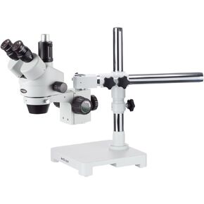 AMSCOPE 3.5x-180X BOOM Stand Trinocular Zoom Sterophosp