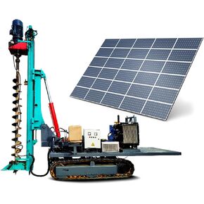 Crawler Screw Pile Driver Machine for Ground Frame Installation, Mini Hydraulic Rig for Soil Anchors and Photovoltaic Post Mounting