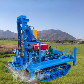 200m Crawler Borehole Water Well Drilling Rig – Durable Hydraulic Drill Machine for Reliable Water Extraction in Complex Terrain