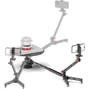 110cm Extendable Video Camera Rig, 360 Degree Professional Photography Turntable, Panoramic Shooting Camera Spinner