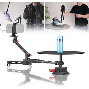 Professional Spinning Camera Rig, 360 Degree Spinner, with 110cm Extendable Pole - Suction Cup Base - Horizontal & Overhead Surround